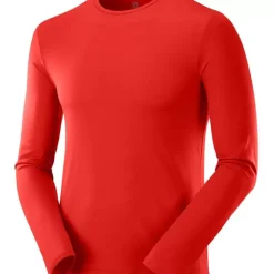 Clothing^Salomon Outlet – Agile Long-Sleeve T-Shirt – Men'S Barrier Reef/Heather|Goji Berry