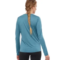 Clothing^Salomon Outlet – Agile Long-Sleeve T-Shirt – Women'S Mallard Blue/Storm Blue/Heather