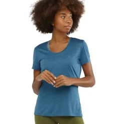 Clothing^Salomon Outlet – Agile Short-Sleeve T-Shirt – Women'S Copen Blue