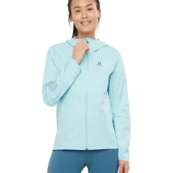 Clothing^Salomon Outlet – Bonatti 2.5 Layer Jacket – Women'S Crystal Blue/Mallard Blue|Red Chili/Black
