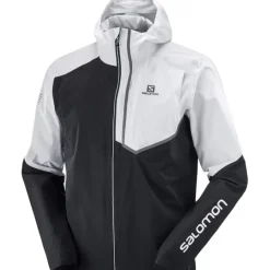 Clothing^Salomon Outlet – Bonatti Trail Waterproof Jacket – Men'S White/Black