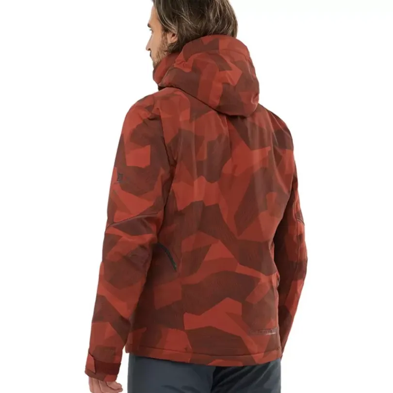 Clothing^Salomon Outlet – Brilliant Jacket – Men'S Roasted Cashew/Print/Ebony|Rum Raisin/Print