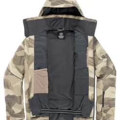 Clothing^Salomon Outlet – Brilliant Jacket – Men'S Roasted Cashew/Print/Ebony|Rum Raisin/Print