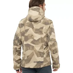 Clothing^Salomon Outlet – Brilliant Jacket – Men'S Roasted Cashew/Print/Ebony|Rum Raisin/Print