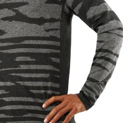Clothing^Salomon Outlet – Camo Long-Sleeve T-Shirt – Men'S Alloy/Heather|Black/Heather