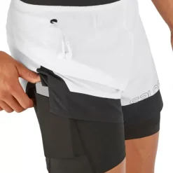 Clothing^Salomon Outlet – Cross 2-In-1 Short – Men'S Black|Black White|Fiery Red