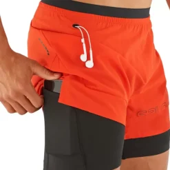 Clothing^Salomon Outlet – Cross 2-In-1 Short – Men'S Black|Black White|Fiery Red