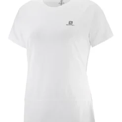 Clothing^Salomon Outlet – Cross Run Short-Sleeve T-Shirt – Women'S Provence/Heather/Nautical Blue|Sunny Lime/Heather|White