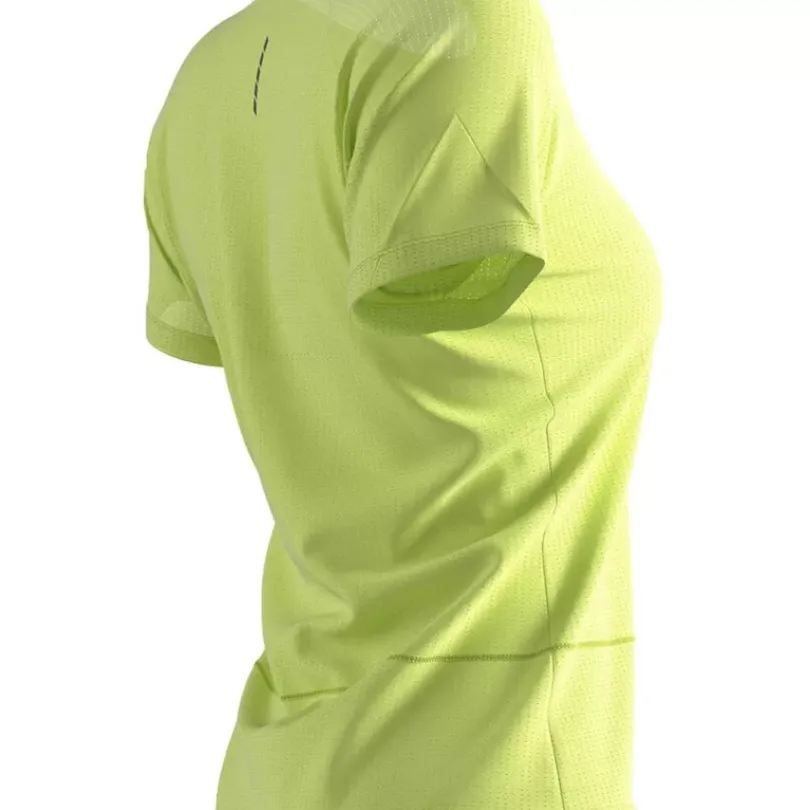 Clothing^Salomon Outlet – Cross Run Short-Sleeve T-Shirt – Women'S Provence/Heather/Nautical Blue|Sunny Lime/Heather|White