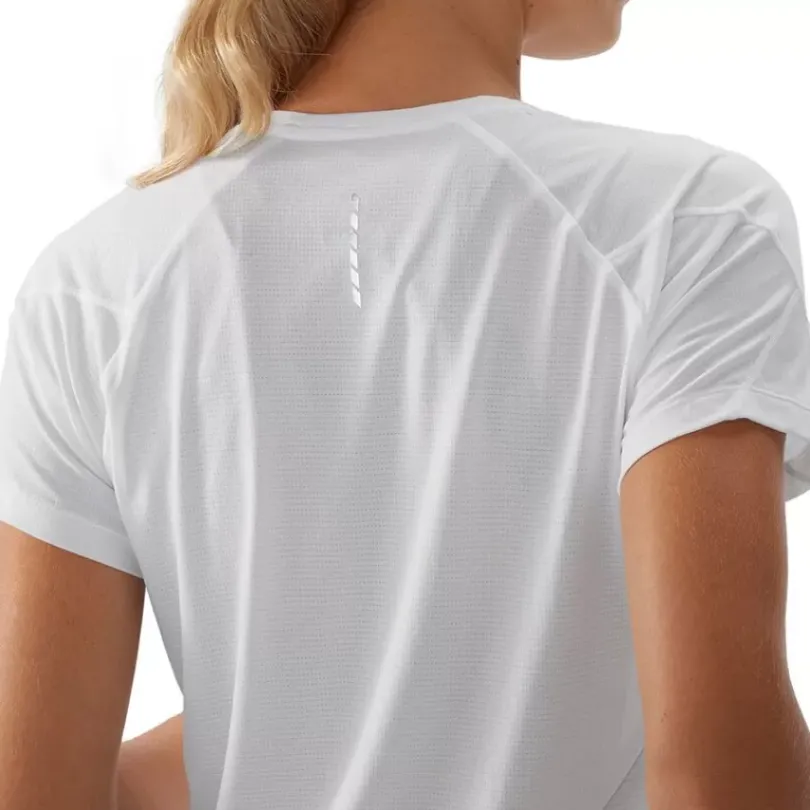 Clothing^Salomon Outlet – Cross Run Short-Sleeve T-Shirt – Women'S Provence/Heather/Nautical Blue|Sunny Lime/Heather|White