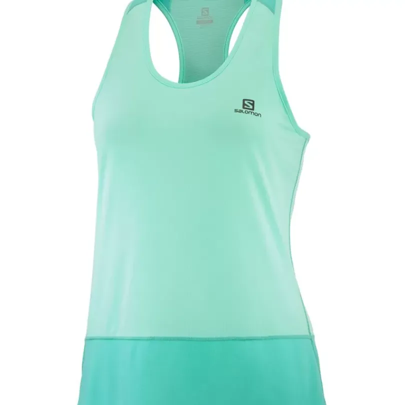 Clothing^Salomon Outlet – Cross Run Tank – Women'S Beach Glass/Pool Blue/Heather|Provence/Heather/Nautical Blue|Sunny Lime/Heather|White