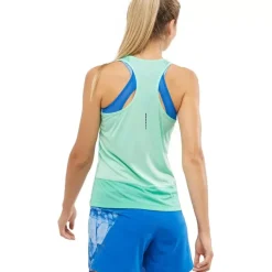 Clothing^Salomon Outlet – Cross Run Tank – Women'S Beach Glass/Pool Blue/Heather|Provence/Heather/Nautical Blue|Sunny Lime/Heather|White