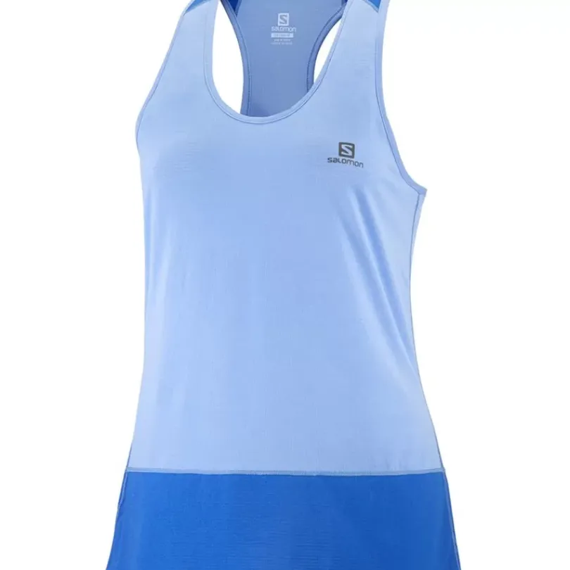 Clothing^Salomon Outlet – Cross Run Tank – Women'S Beach Glass/Pool Blue/Heather|Provence/Heather/Nautical Blue|Sunny Lime/Heather|White