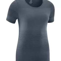 Clothing^Salomon Outlet – Elevate Move'On T-Shirt – Women'S Balsam Green|Dark Denim|Ebony|White
