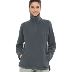 Clothing^Salomon Outlet – Essential Cosy Fleece Half-Zip Jacket – Women'S Ebony|Mallard Blue|Sirocco|Wrought Iron