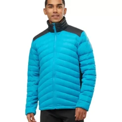 Clothing^Salomon Outlet – Essential Xwarm Down Jacket – Men'S Barrier Reef|Black/Black/Print|Wrought Iron