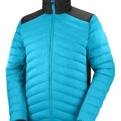 Clothing^Salomon Outlet – Essential Xwarm Down Jacket – Men'S Barrier Reef|Black/Black/Print|Wrought Iron