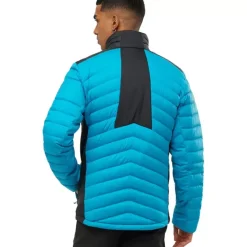Clothing^Salomon Outlet – Essential Xwarm Down Jacket – Men'S Barrier Reef|Black/Black/Print|Wrought Iron