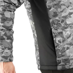 Clothing^Salomon Outlet – Essential Xwarm Down Jacket – Men'S Barrier Reef|Black/Black/Print|Wrought Iron