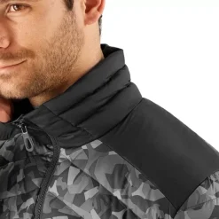 Clothing^Salomon Outlet – Essential Xwarm Down Jacket – Men'S Barrier Reef|Black/Black/Print|Wrought Iron