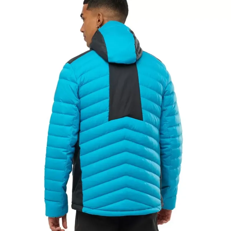Clothing^Salomon Outlet – Essential Xwarm Down Hooded Jacket – Men'S Barrier Reef