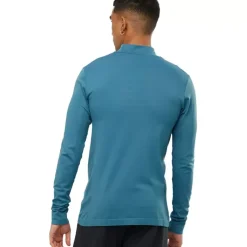 Clothing^Salomon Outlet – Explore Seamless Half-Zip Shirt – Men'S Mallard Blue|Pacific|Wrought Iron