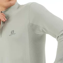 Clothing^Salomon Outlet – Explore Seamless Half-Zip Shirt – Men'S Mallard Blue|Pacific|Wrought Iron