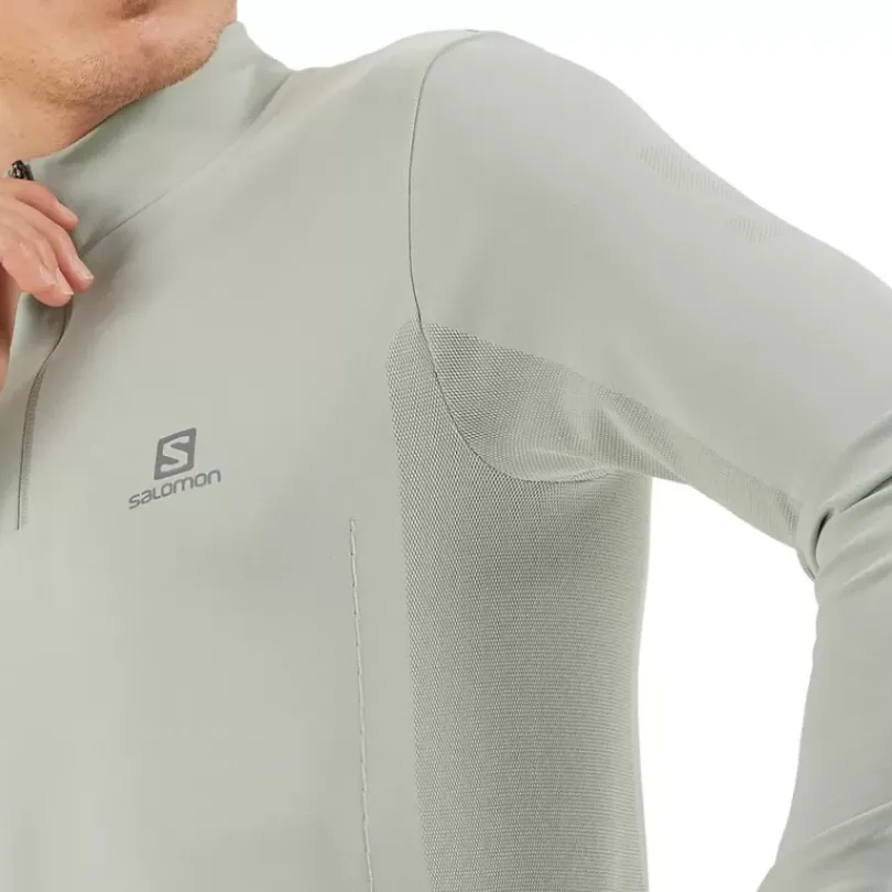 Clothing^Salomon Outlet – Explore Seamless Half-Zip Shirt – Men'S Mallard Blue|Pacific|Wrought Iron