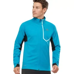 Clothing^Salomon Outlet – Gore-Tex Infinium Windstopper Pro Jacket – Men'S Barrier Reef|Black