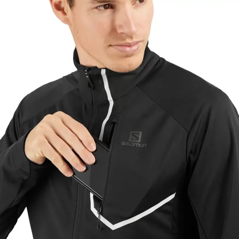 Clothing^Salomon Outlet – Gore-Tex Infinium Windstopper Pro Jacket – Men'S Barrier Reef|Black