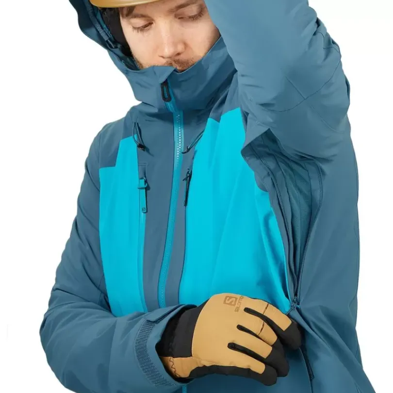 Clothing^Salomon Outlet – Highland Jacket – Men'S Black|Bronze Brown/Cumin|Goji Berry/Black|Mallard Blue