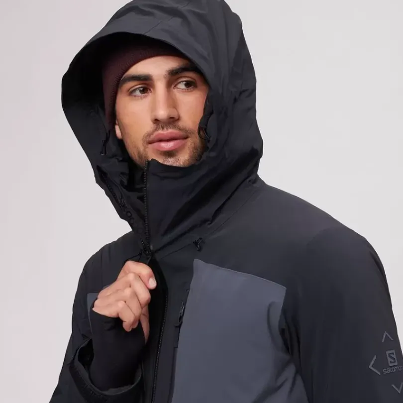 Clothing^Salomon Outlet – Highland Jacket – Men'S Black|Bronze Brown/Cumin|Goji Berry/Black|Mallard Blue