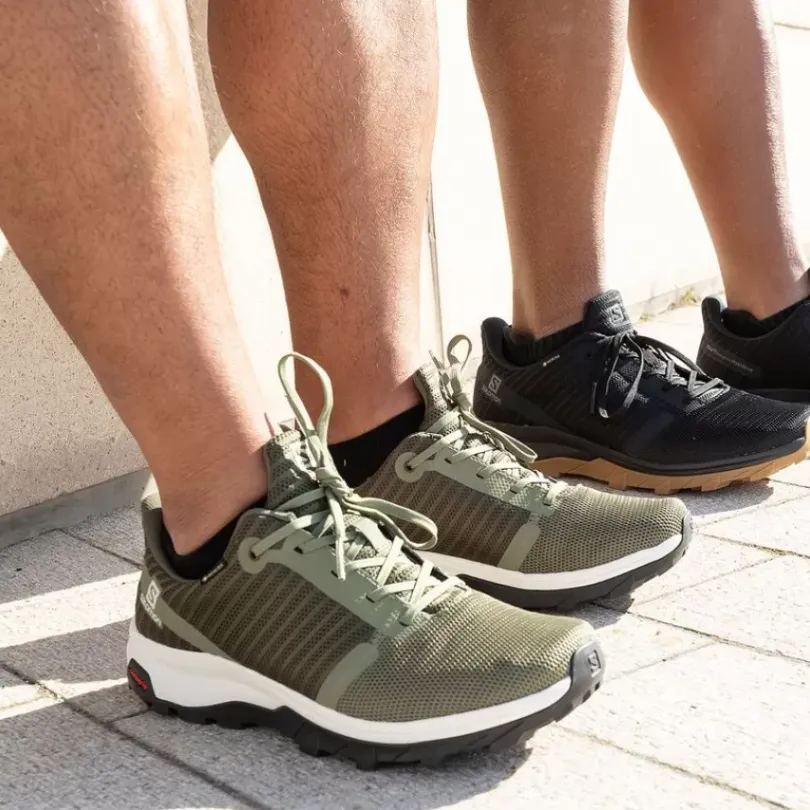 Footwear^Salomon Outlet – Outbound Prism Gtx Hiking Shoe – Men'S Deep Lichen Green/Olive Night/Vanilla Ice