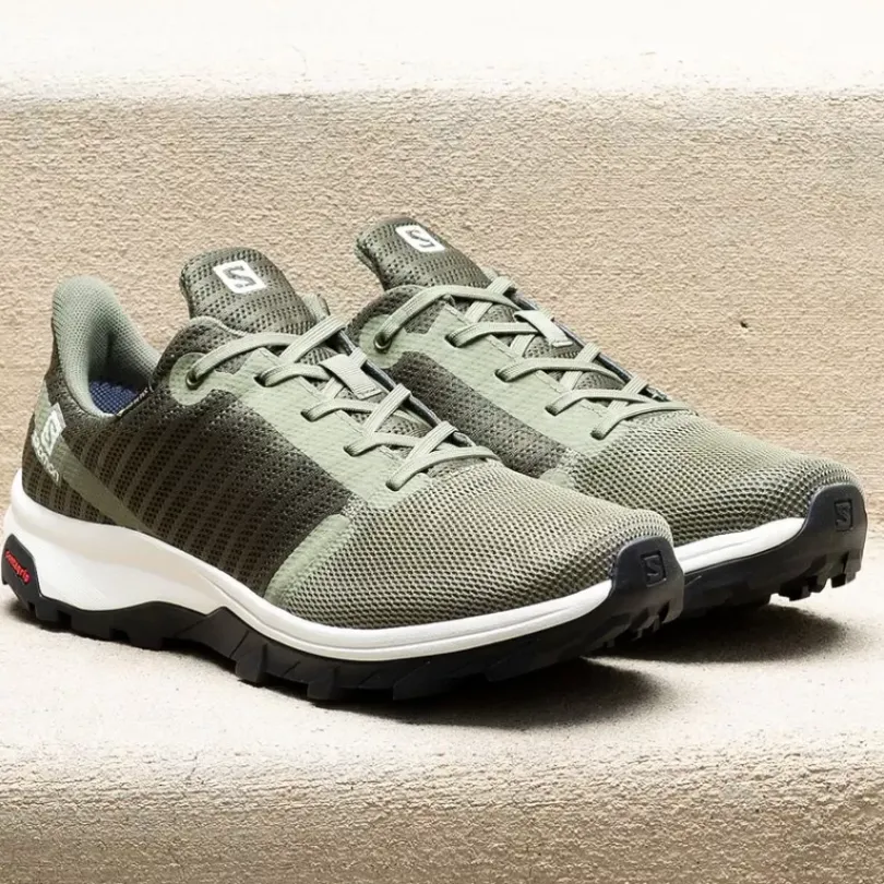 Footwear^Salomon Outlet – Outbound Prism Gtx Hiking Shoe – Men'S Deep Lichen Green/Olive Night/Vanilla Ice