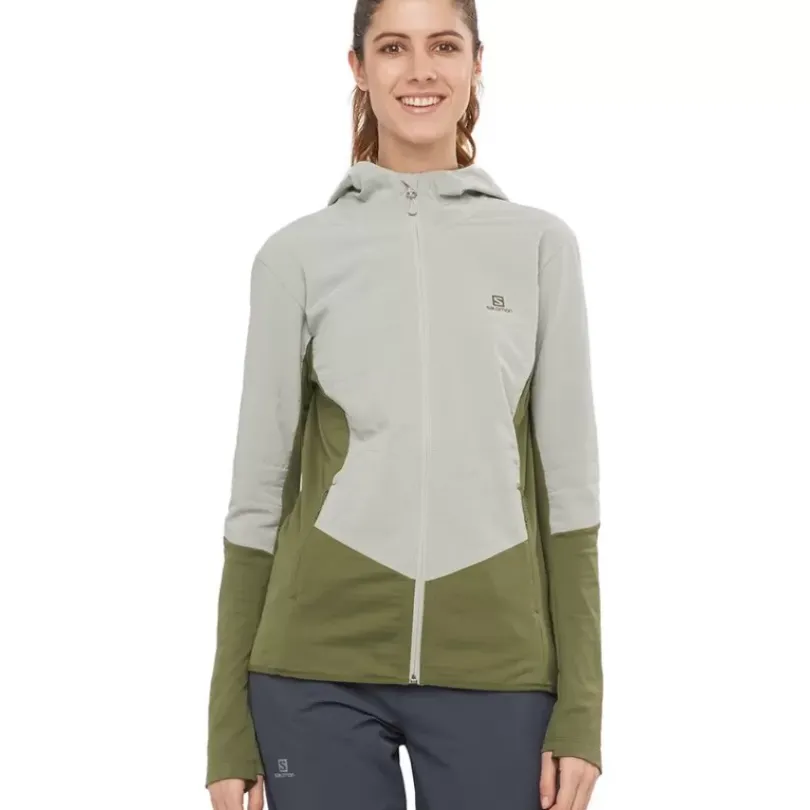 Clothing^Salomon Outlet – Outline All Season Hybrid Jacket – Women'S Olive Night/Wrought Iron