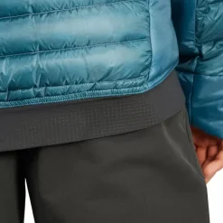 Clothing^Salomon Outlet – Outline Down Hooded Jacket – Men'S Black|Mallard Blue|Pacific