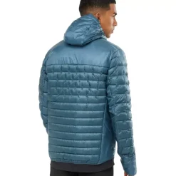 Clothing^Salomon Outlet – Outline Down Hooded Jacket – Men'S Black|Mallard Blue|Pacific