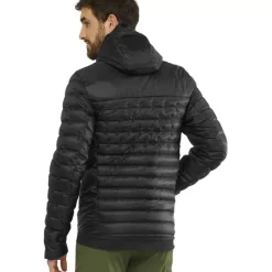Clothing^Salomon Outlet – Outline Down Hooded Jacket – Men'S Black|Mallard Blue|Pacific