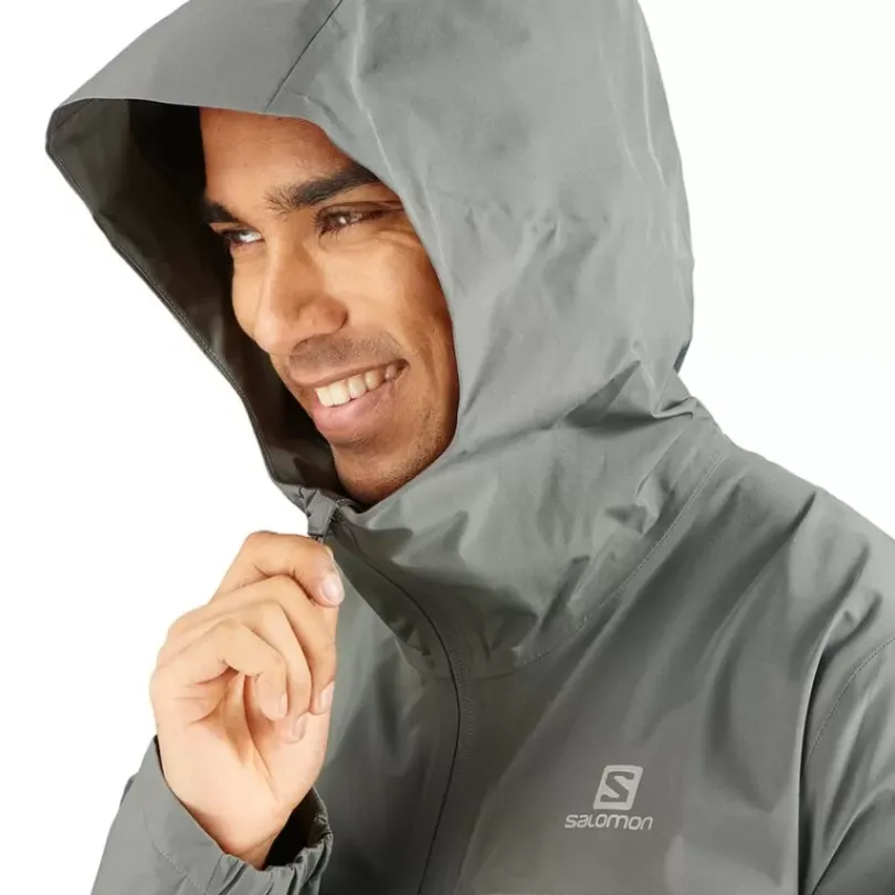 Clothing^Salomon Outlet – Outline Gore-Tex 2.5 Layer Jacket – Men'S Barrier Reef|Black|Sedona Sage