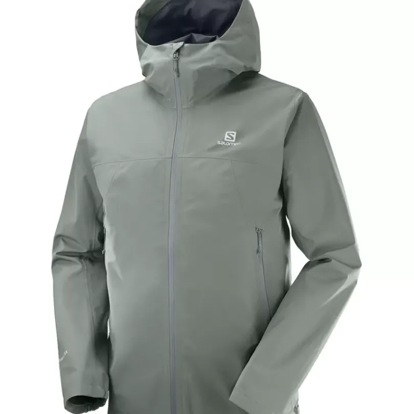 Clothing^Salomon Outlet – Outline Gore-Tex 2.5 Layer Jacket – Men'S Barrier Reef|Black|Sedona Sage