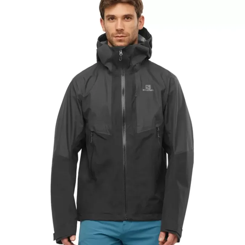 Clothing^Salomon Outlet – Outline Gore-Tex Hybrid Jacket – Men'S Black|Black/Wrought Iron|Ebony/Bronze Brown