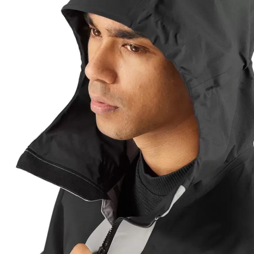 Clothing^Salomon Outlet – Outline Gore-Tex Hybrid Jacket – Men'S Black|Black/Wrought Iron|Ebony/Bronze Brown