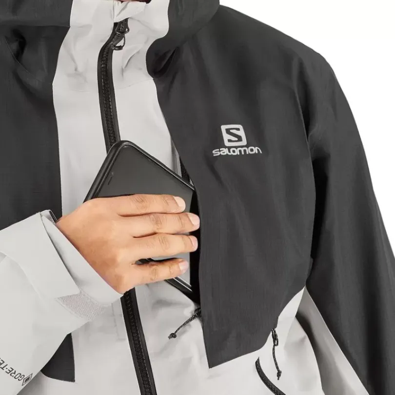 Clothing^Salomon Outlet – Outline Gore-Tex Hybrid Jacket – Men'S Black|Black/Wrought Iron|Ebony/Bronze Brown