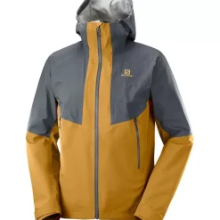 Clothing^Salomon Outlet – Outline Gore-Tex Hybrid Jacket – Men'S Black|Black/Wrought Iron|Ebony/Bronze Brown