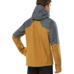 Clothing^Salomon Outlet – Outline Gore-Tex Hybrid Jacket – Men'S Black|Black/Wrought Iron|Ebony/Bronze Brown