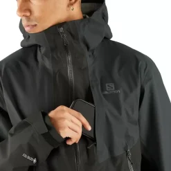 Clothing^Salomon Outlet – Outline Gore-Tex Hybrid Jacket – Men'S Black|Black/Wrought Iron|Ebony/Bronze Brown