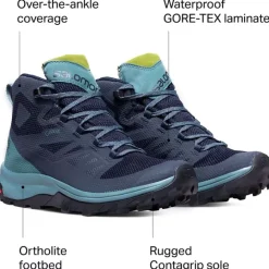 Footwear^Salomon Outlet – Outline Mid Gtx Hiking Boot – Women'S Lunar Rock/Black/Pastel Turquoise|Black/Magnet/Green Milieu|Navy Blazer/Hydro/Guacamole
