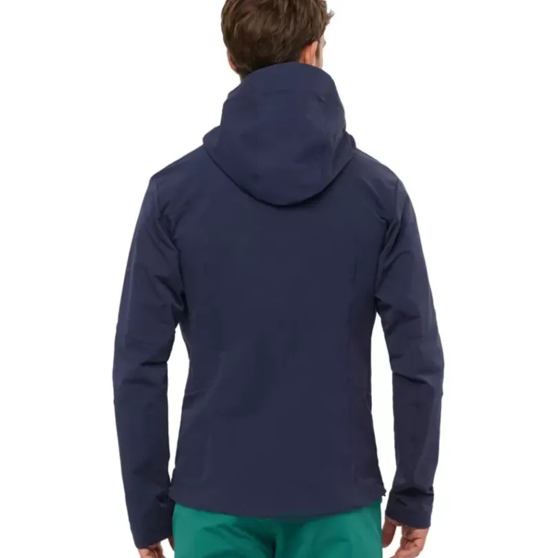 Clothing^Salomon Outlet – Outpeak Softshell Hooded Jacket – Men'S Black|Night Sky|Night Sky/Barrier Reef|Pacific