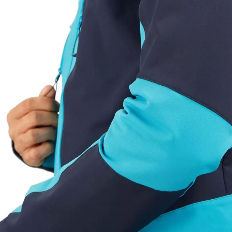 Clothing^Salomon Outlet – Outpeak Softshell Hooded Jacket – Men'S Black|Night Sky|Night Sky/Barrier Reef|Pacific