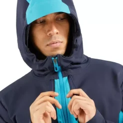 Clothing^Salomon Outlet – Outpeak Softshell Hooded Jacket – Men'S Black|Night Sky|Night Sky/Barrier Reef|Pacific